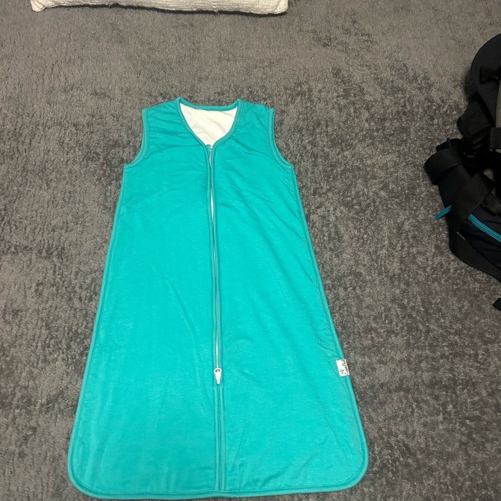 Teal Sleeveless Zip-Up Sleep Sack